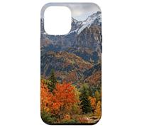 Custodia per iPhone 12 Pro Max Paesaggio panoramico delle cime delle montagne della valle d'autunno al