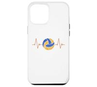 Custodia per iPhone 12 Pro Max Pallavolo Battito cardiaco - Palla ECG Pulse Distressed Design