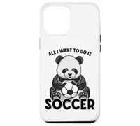 Custodia per iPhone 12 Pro Max Panda Soccer Tutto quello che voglio fare è un simpatico giocatore di orsi