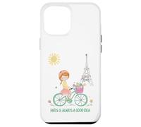 Custodia per iPhone 12 Pro Max Parigi è sempre una buona idea Ragazza carina in bicicletta
