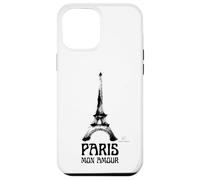 Custodia per iPhone 12 Pro Max Paris Mon Amour - Torre Eiffel Grafica Artistica a Pennello