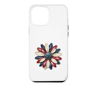Custodia per iPhone 12 Pro Max Patriotic Flower USA Floral American 4 luglio Indipendenza