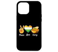 Custodia per iPhone 12 Pro Max Peace Love Curry Amante del Cibo Indiano