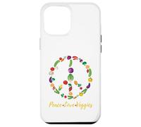 Custodia per iPhone 12 Pro Max Peace Love Veggies - Vegano, Vegetariano, Animali, No alla Guerra