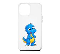 Custodia per iPhone 12 Pro Max Pensa il simpatico dinosauro T-Rex blu