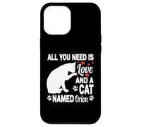 Custodia per iPhone 12 Pro Max Personalizzato Nome Gatto Orion Carino Gattino Pet Amante