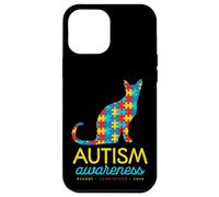 Custodia per iPhone 12 Pro Max Pet Cat Autism Puzzle Awareness