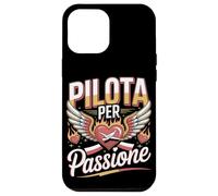 Custodia per iPhone 12 Pro Max Pilota Per Passione Cuore Aereo Ali Fuoco