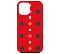 Custodia per iPhone 12 Pro Max Pink & Red Black Polka Dot Ladybug Cute Lady Bug Polka Dots
