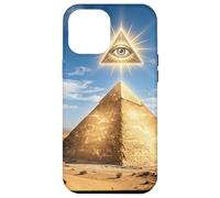 Custodia per iPhone 12 Pro Max Piramide mistica simbolo occhio deserto antico mistero grafico
