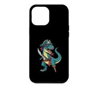 Custodia per iPhone 12 Pro Max Pirate Dinosaur T Rex - Costume pirata Buccaneer Jolly Roger