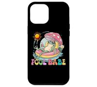 Custodia per iPhone 12 Pro Max Piscina Babe Carino Rana Fungo Retro Estate Vibes