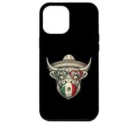 Custodia per iPhone 12 Pro Max Poncho mucca messicana Highland Cinco De Mayo Fiesta Sombrero