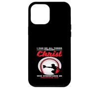 Custodia per iPhone 12 Pro Max Posso fare tutte le cose attraverso Cristo Baseball Faith