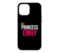 Custodia per iPhone 12 Pro Max Principessa Emily Ragazze Donne Rosa Bianco Nero Design