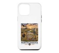 Custodia per iPhone 12 Pro Max Progettazione di viaggi del paesaggio della prateria dell'acquerello del Nord Dakota