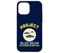 Custodia per iPhone 12 Pro Max Progetto Blue Beam Retro UFO Fantascienza Design Divertente