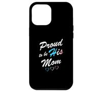Custodia per iPhone 12 Pro Max Proud To Be His Mom Transgender Pride Flag Trans Figlo