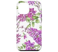Custodia per iPhone 12 Pro Max Purple Lilac Flowers Floral Botanical Cottagecore Aesthetic