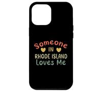 Custodia per iPhone 12 Pro Max Qualcuno nel Rhode Island mi ama Retro Stati Uniti d'America