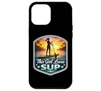 Custodia per iPhone 12 Pro Max Questa ragazza ama SUP amante donna standup paddle carino