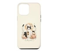 Custodia per iPhone 12 Pro Max Questa zucca di Halloween con fantasma carino gatto minimalista