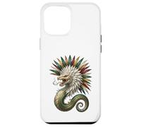 Custodia per iPhone 12 Pro Max Quetzalcoatl Serpente Piumato Mitologia azteca Arte Messico