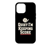 Custodia per iPhone 12 Pro Max Quiet I'm Keeping Score, umorismo da segnapunti di softball
