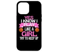 Custodia per iPhone 12 Pro Max Ragazze Basket Divertente Gioca Come Una Ragazza