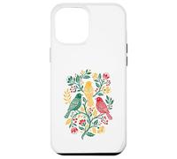 Custodia per iPhone 12 Pro Max Rasta Reggae Roots Three Birds Jamaica Folk Art Floral