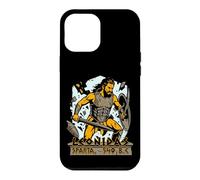Custodia per iPhone 12 Pro Max Re Leonida di Sparta 540 dc Spartano con elmetto