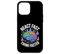 Custodia per iPhone 12 Pro Max React Fast Think Più Veloce Science Brain Design