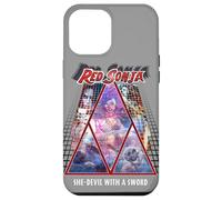 Custodia per iPhone 12 Pro Max Red Sonja Poster Synthwave Redhead Epic Cyberpunk anni '80 retrò