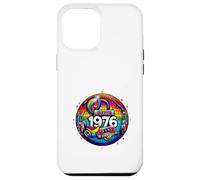 Custodia per iPhone 12 Pro Max Regalo per 50° compleanno 1976 Disco Peace Vintage Love Retro Funk