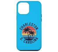 Custodia per iPhone 12 Pro Max Retro Charleston South Carolina Tramonto Palma
