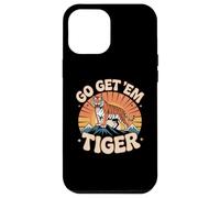 Custodia per iPhone 12 Pro Max Retro Go Get'Em Tiger - Gatto motivazionale