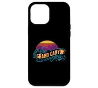 Custodia per iPhone 12 Pro Max Retro Grand Canyon National Park Vintage Tramonto Souvenir