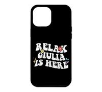 Custodia per iPhone 12 Pro Max Retro Groovy Relax GIULIA Is Here Funny Mother's Day Nome