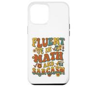 Custodia per iPhone 12 Pro Max Retro Ondulato Fluente In Matematica E Sarcasmo Groovy Flower Teacher
