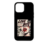 Custodia per iPhone 12 Pro Max Retro Vampire Halloween Love at First Bite Kiss or Treat