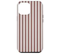 Custodia per iPhone 12 Pro Max Righe Classiche Marrone Castagna