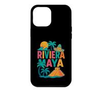 Custodia per iPhone 12 Pro Max Riviera Maya Souvenir Messico Spiaggia Viaggio Icone Retro