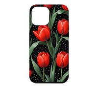 Custodia per iPhone 12 Pro Max Rose rosse Midnight Darkness Fiori Floreale
