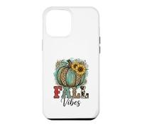 Custodia per iPhone 12 Pro Max Rustic Fall Vibes Zucca Girasoli Stampa Leopardata