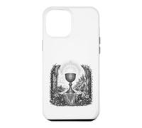 Custodia per iPhone 12 Pro Max Sacro Graal Leggenda Arturiana Sacro Calice Line Art