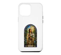 Custodia per iPhone 12 Pro Max Saint Kateri Tekakwitha Cattolico Gotico Mosaico Icona Arte