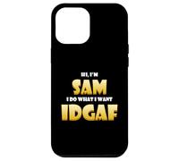 Custodia per iPhone 12 Pro Max Sam Costume IDGAF Meme Personalized First Name Samuel Joke