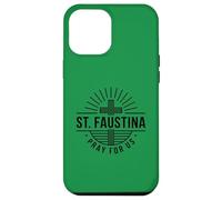 Custodia per iPhone 12 Pro Max Santa Faustina Prega Per Noi Croce Cattolica