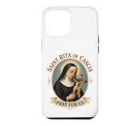 Custodia per iPhone 12 Pro Max Santa Rita di Cascia Patrona Cattolica dell'Impossibile