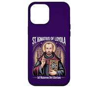 Custodia per iPhone 12 Pro Max Sant'Ignazio Loyola Ad Maiorem Dei Gloriam Gesuita Cattolico